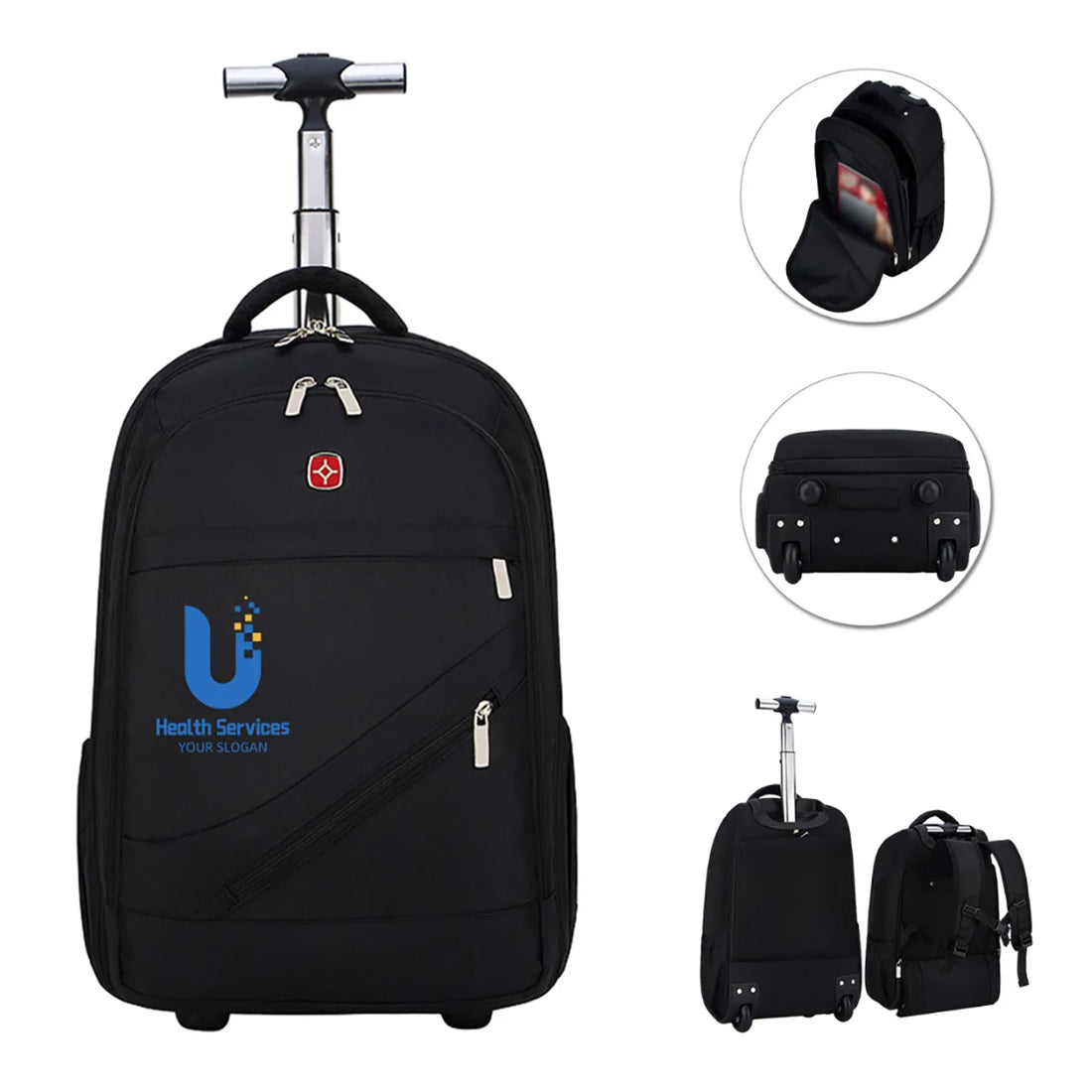 HUPSTL012 Wheeled Trolley Laptop Backpack