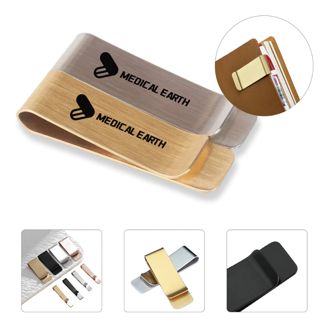 HUPSTL016 Stainless Steel Cash Holder Clip