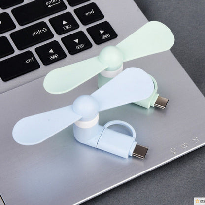 HUPSTL024 USB Cellphone Fan with Two Adapters