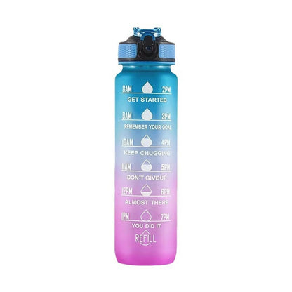 HUPSTL026 32Oz Gradient Color Tritan Water Bottle With Time Stamp