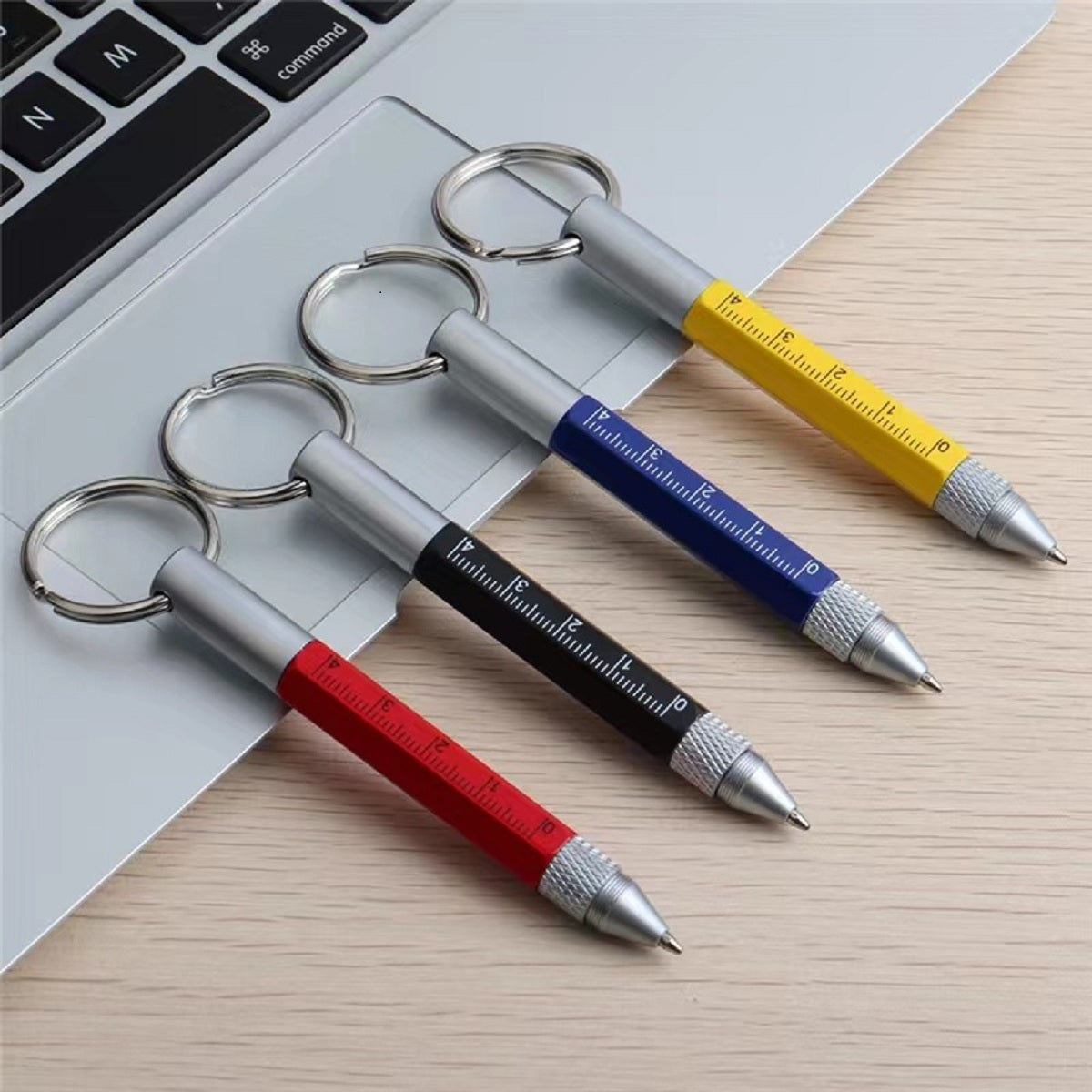 HUPSTL030 6-In-1 Multi Function Tool Pen With Key Chain