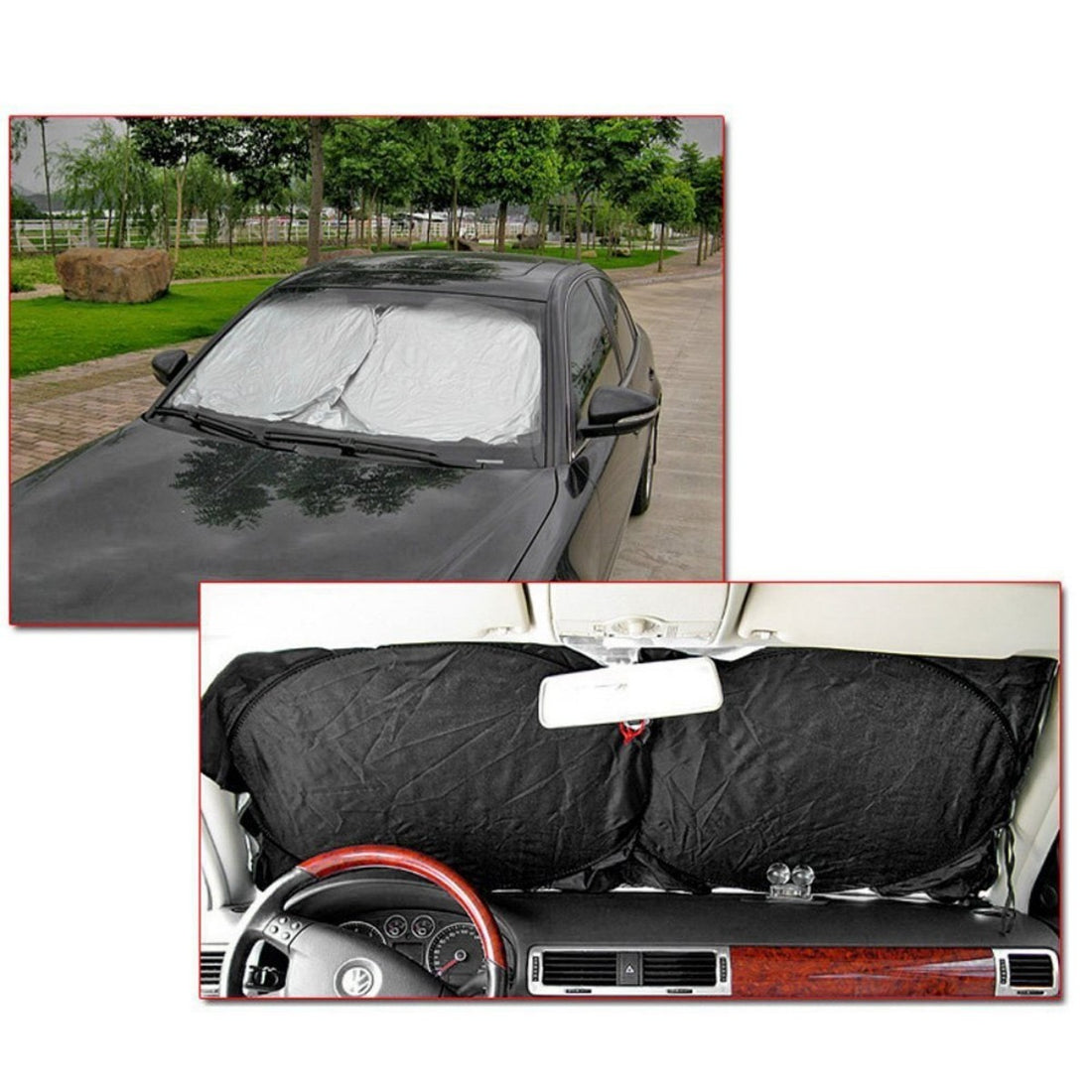 HUPSTL032 Foldable Windshield Sun Shade With Pouch
