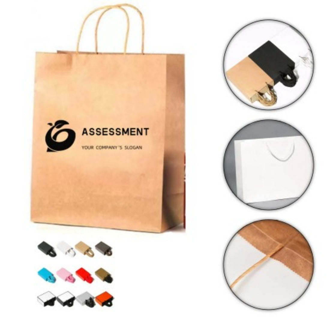 HUPSTL036 Kraft Paper Shopping Bag