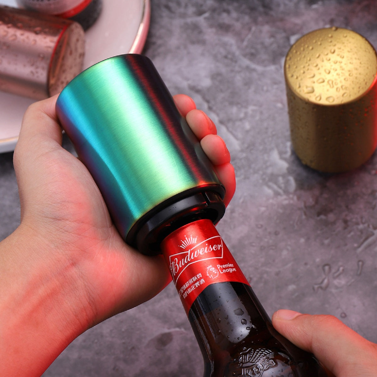 HUPSTL045 Press Auto Bottle Opener