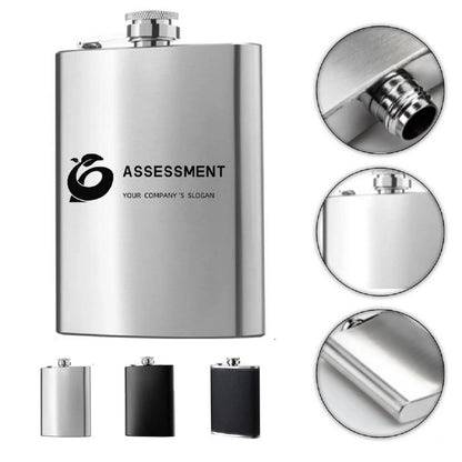 HUPSTL050 8 OZ. Stainless Steel Flask