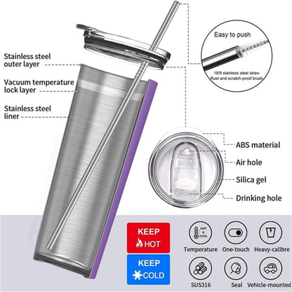 HUPSTL055 Skinny 20Oz Stainless Steel Vacuum Insulated Tumbler