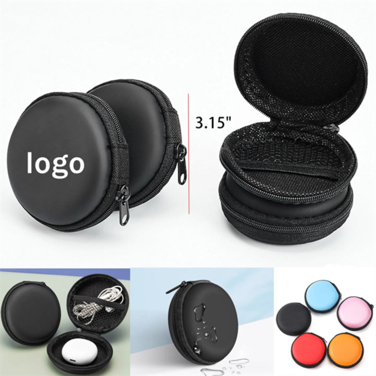 HUPSTL058 Eva Round Earphone Case &amp; Storage/Coins Purse