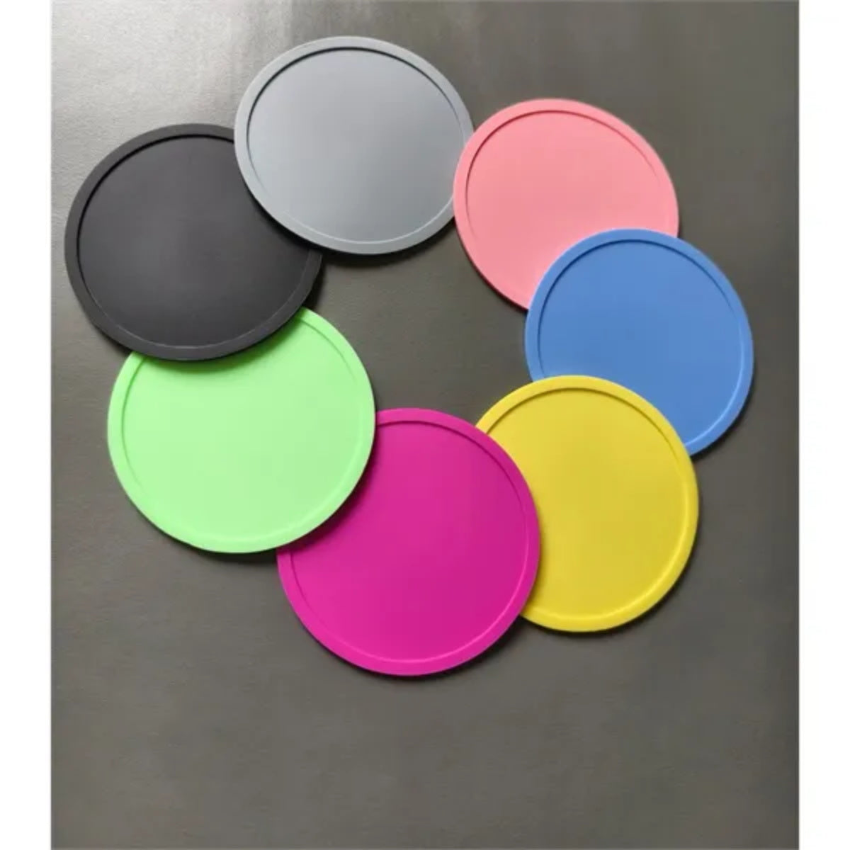 HUPSTL060 Custom Round Silicone Coaster