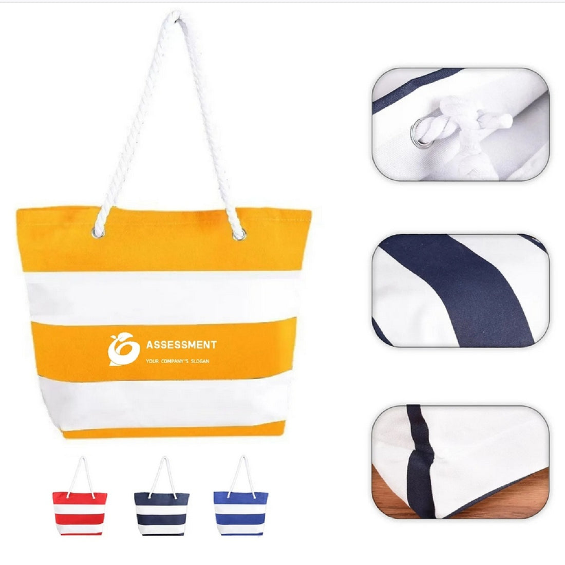 HUPSTL061 Canvas Boat Beach Tote