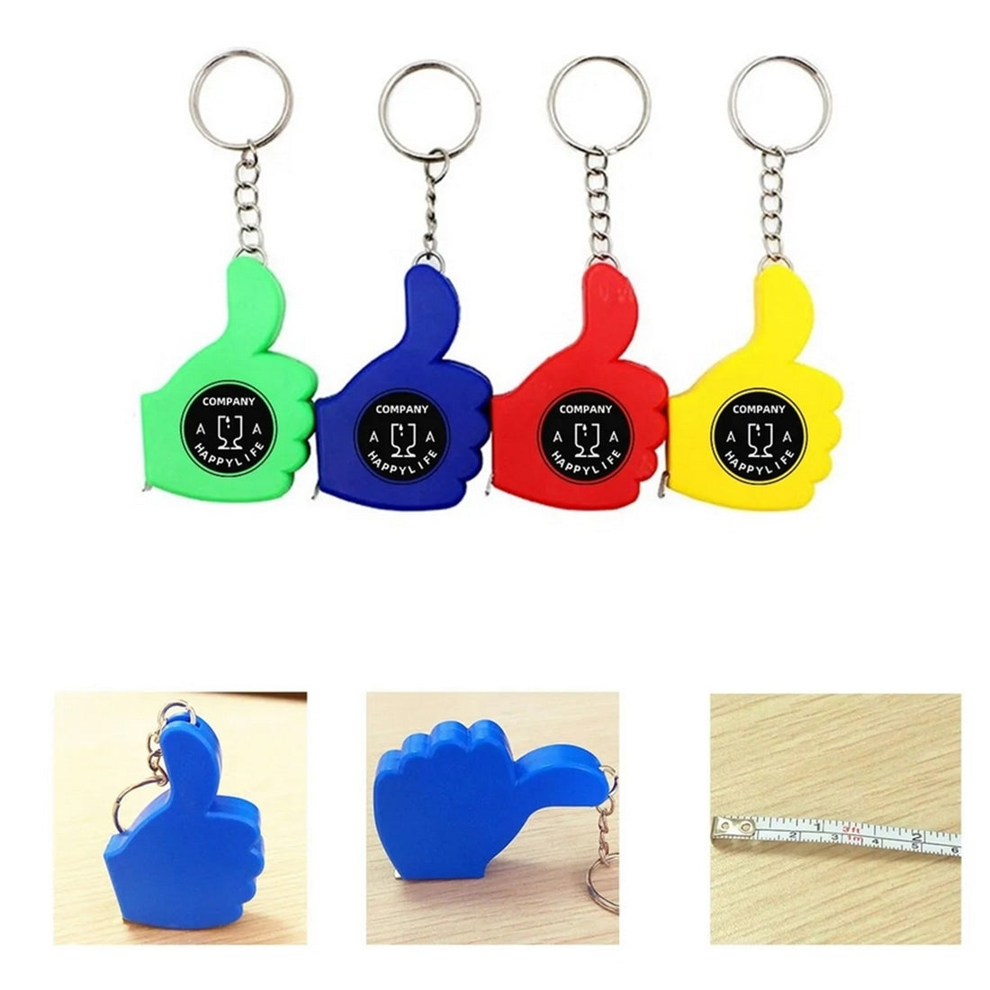 HUPSTL068 Finger Shaped Tape Measure Keychain