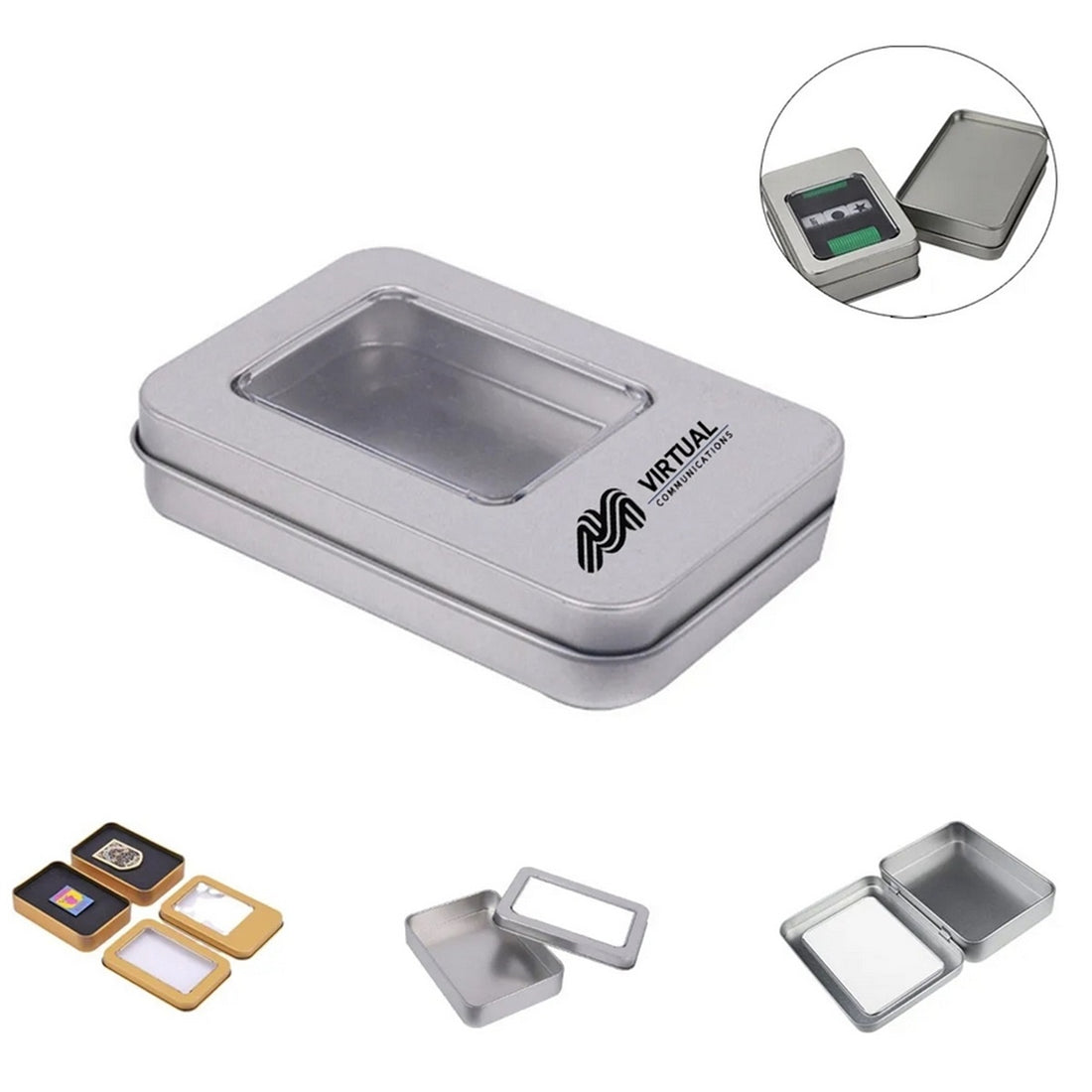 HUPSTL069 3.2&quot;X2.4&quot; Mini Tin Storage Box With Lid