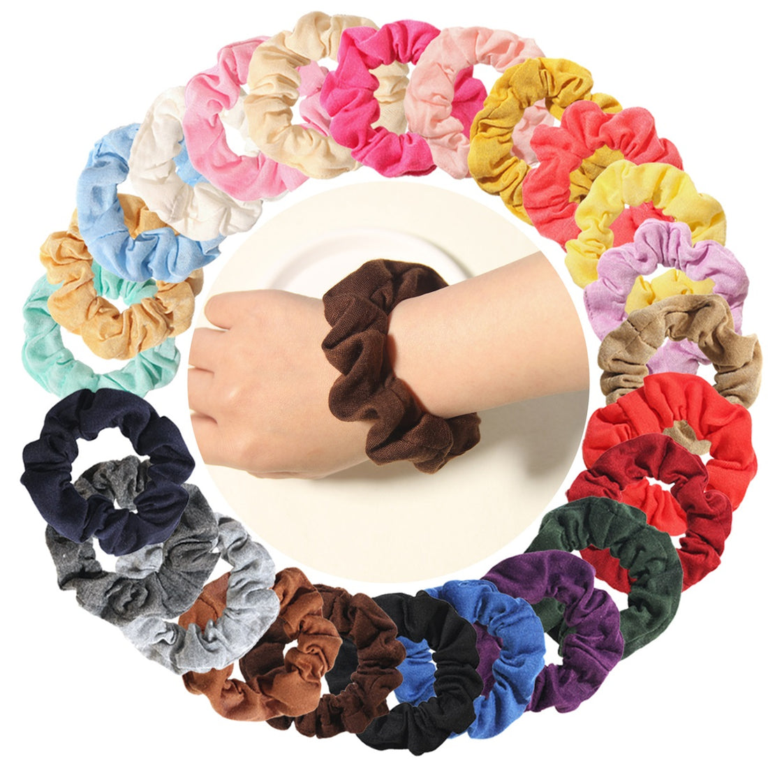 HUPSTL071 Custom Full Color Hair Scrunchies