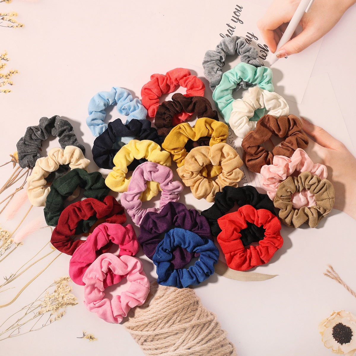 HUPSTL071 Custom Full Color Hair Scrunchies