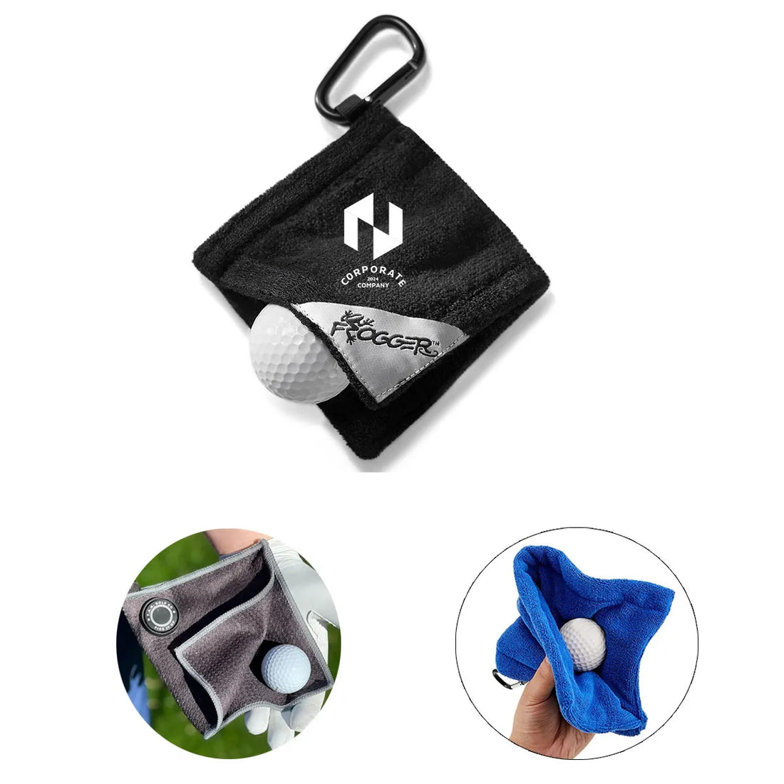 HUPSTL076 Microfiber Scrubber Golf Towel