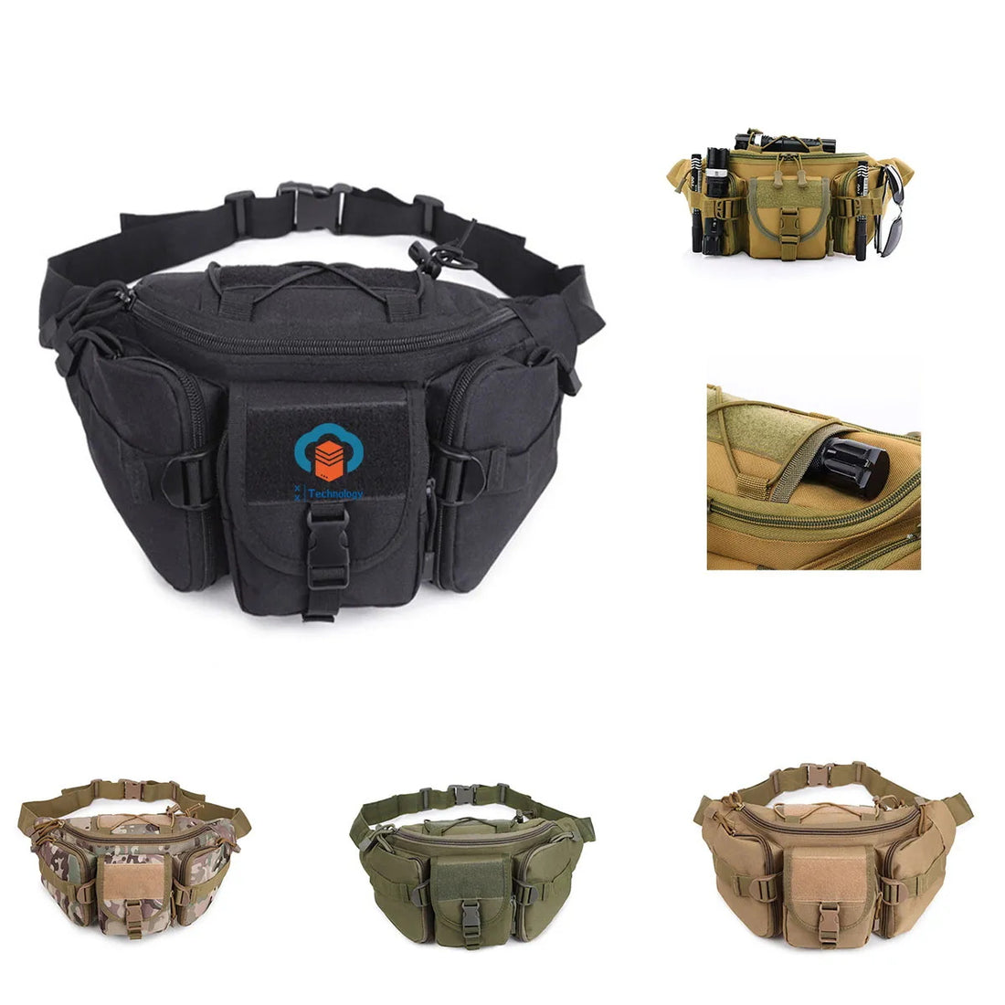 HUPSTL084 Camping Tactical Waist Pack Waterproof Bag