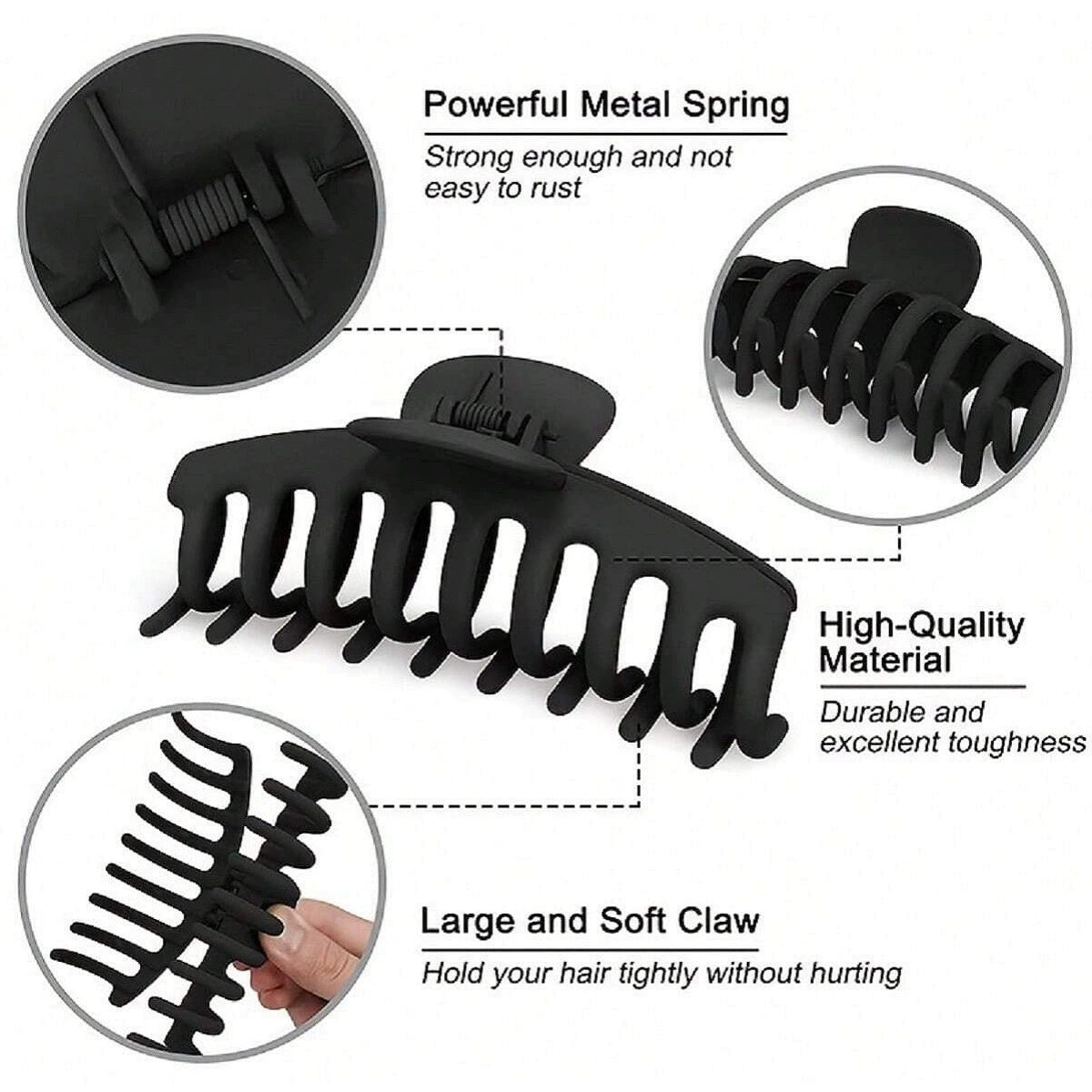 HUPSTL085 Large Hair Claw Clips
