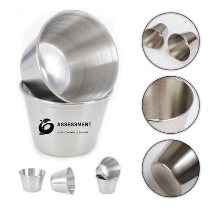 HUPSTL109 2.5 Oz. Metal Shot Glasses