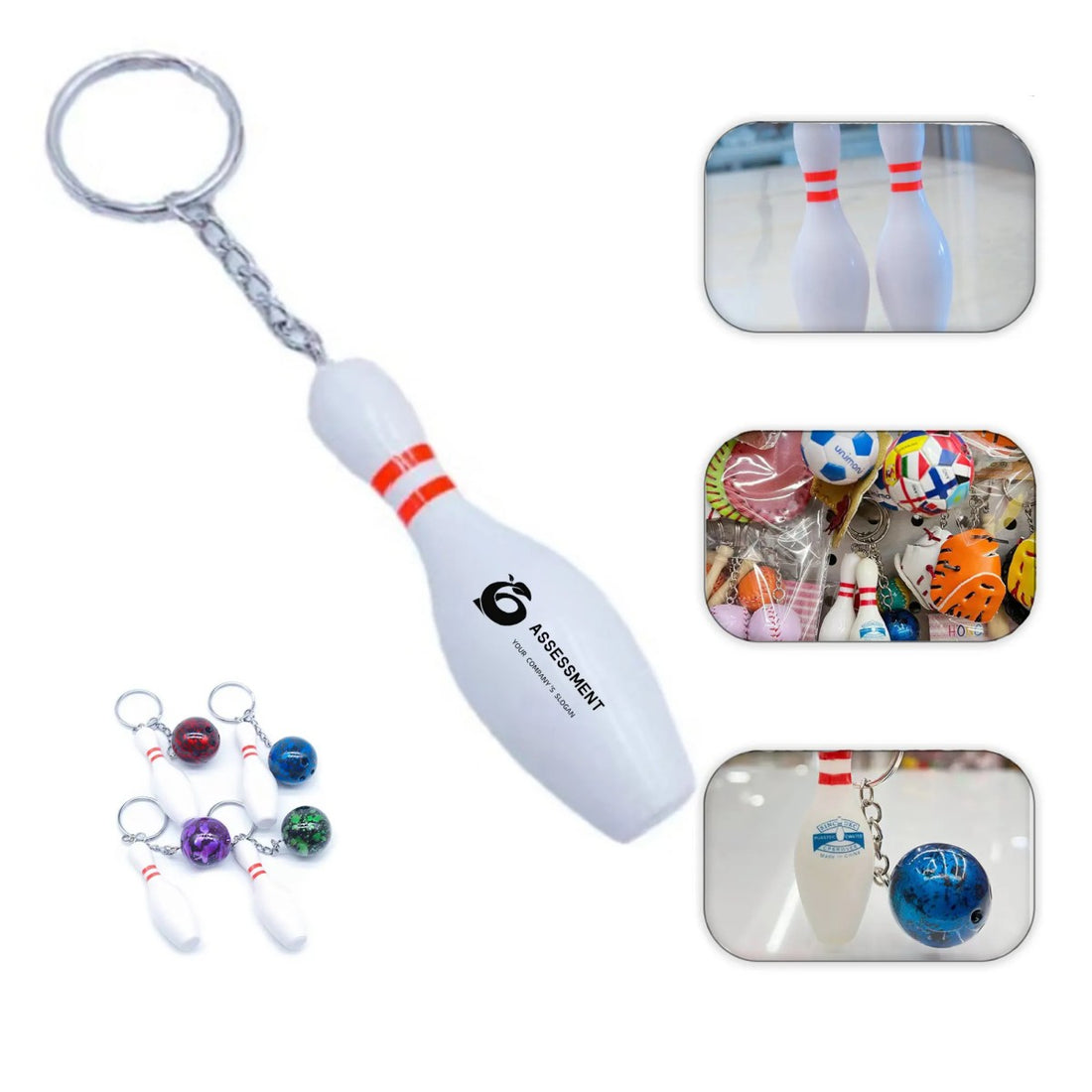 HUPSTL110 Bowling Pin Sports Keychain