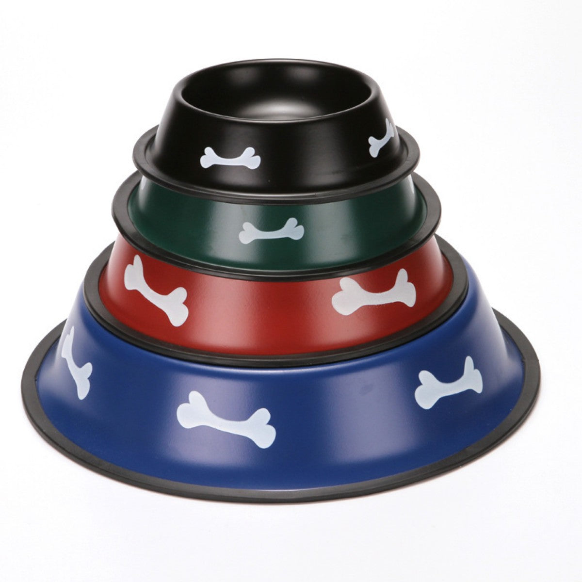 HUPSTL113 Stainless Steel Dog Bowls With Rubber Base