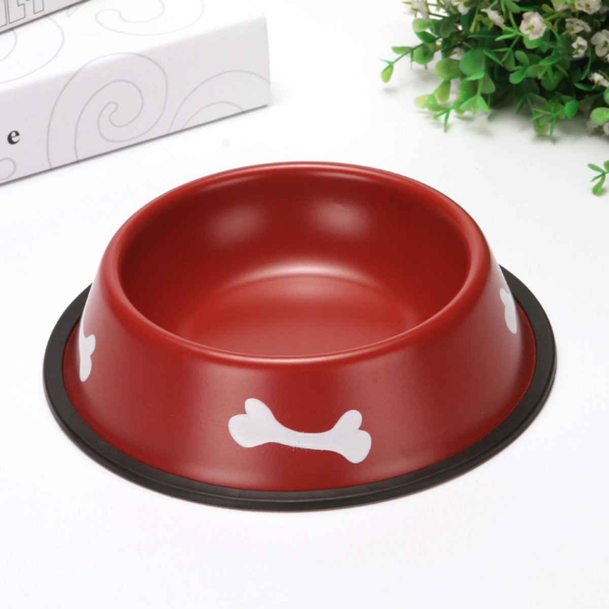 HUPSTL113 Stainless Steel Dog Bowls With Rubber Base