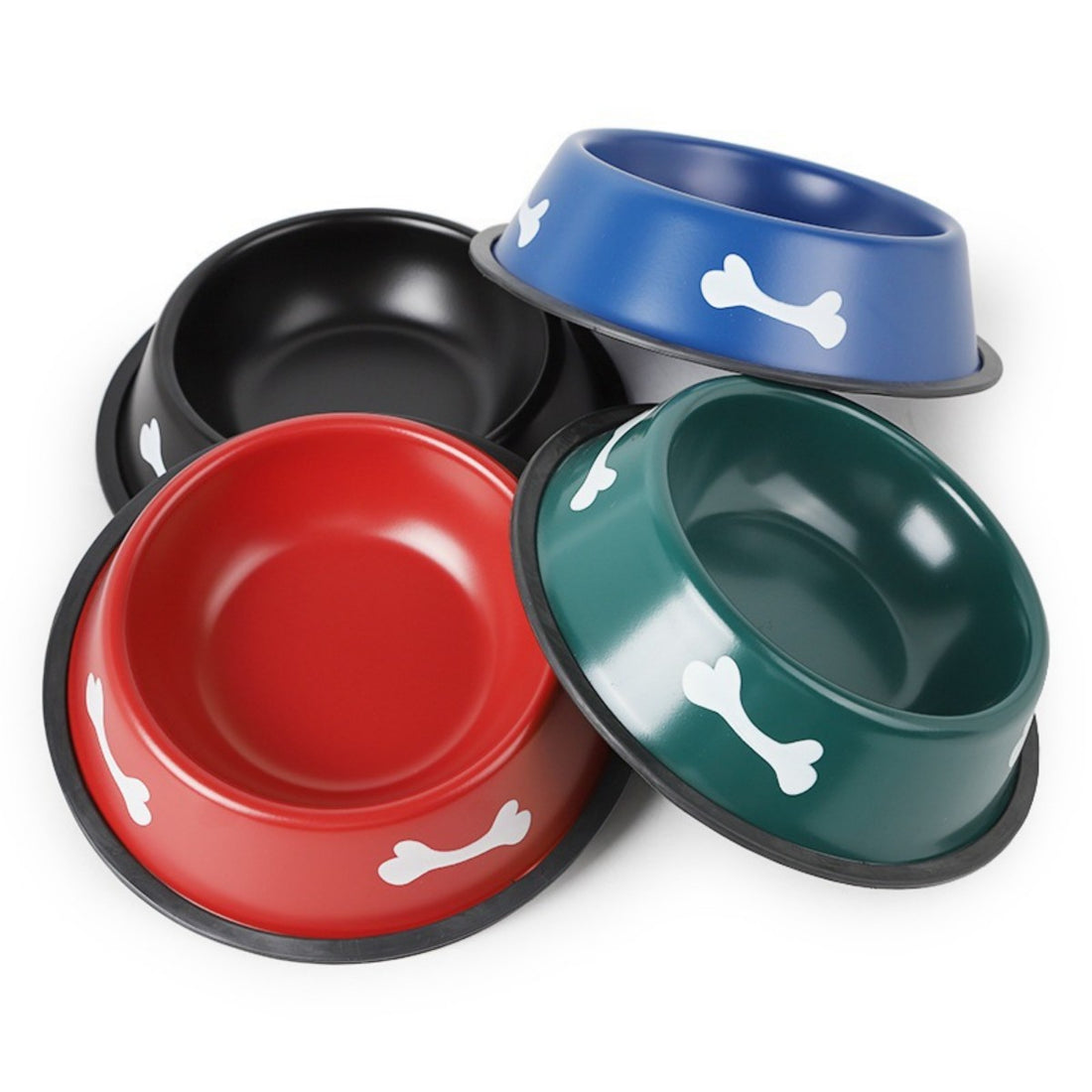 HUPSTL113 Stainless Steel Dog Bowls With Rubber Base