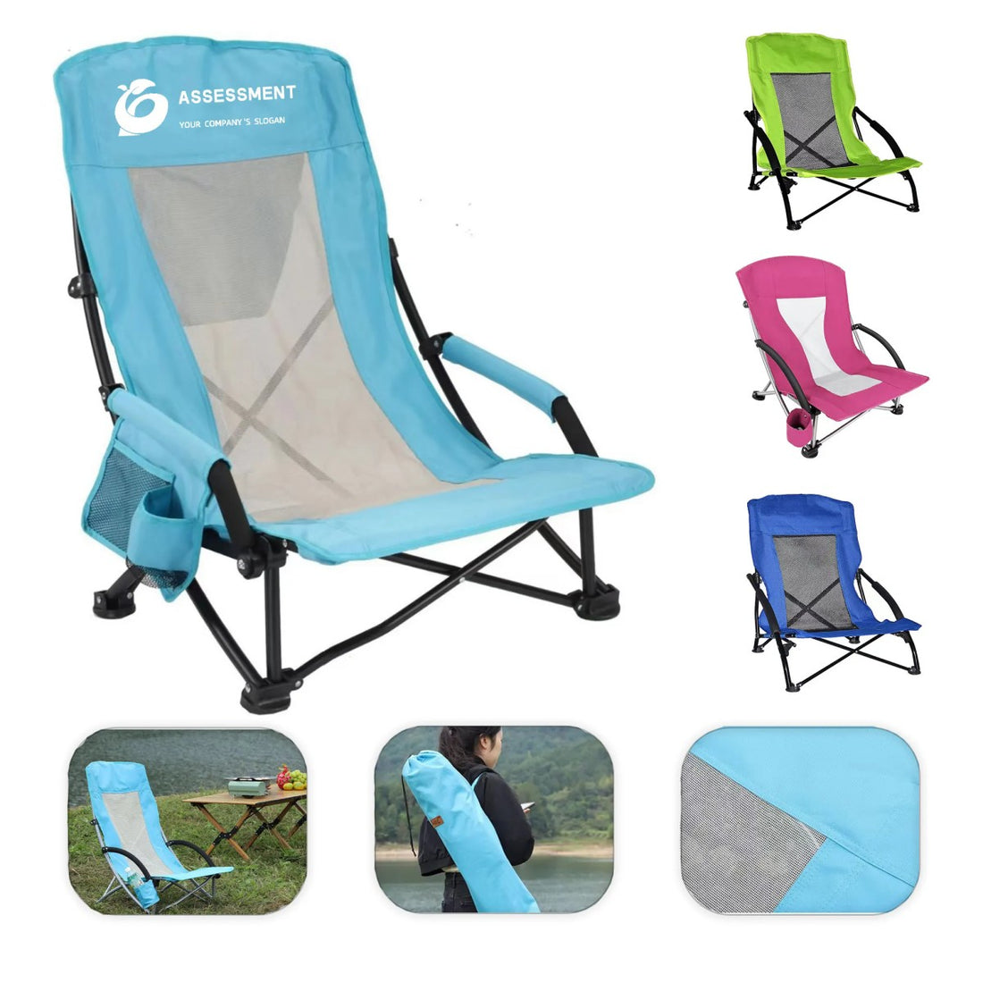 HUPSTL118 Folding Low Beach Camping Chair