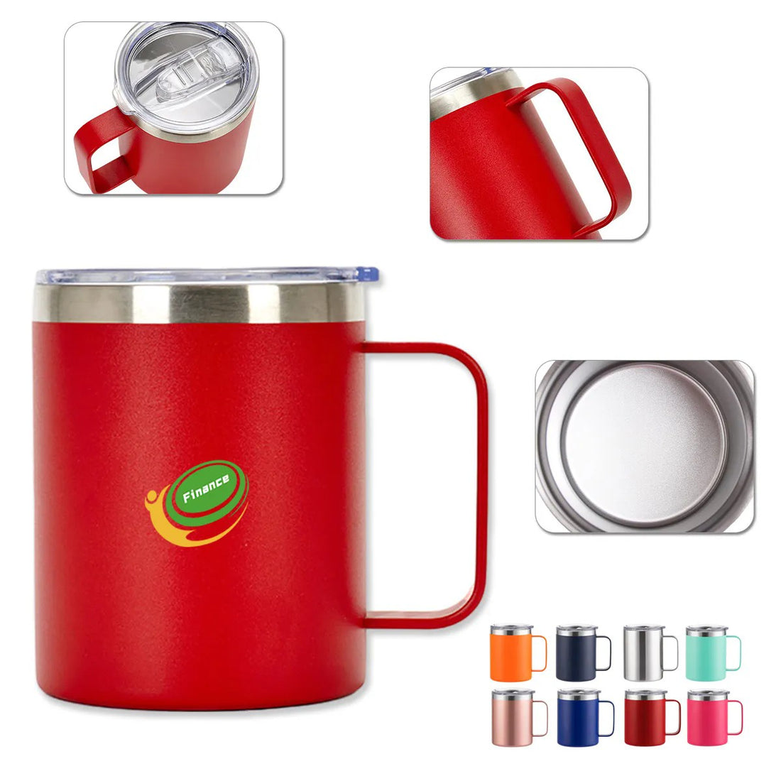 HUPSTL120 12Oz Stainless Coffee Tumbler Mug Cup With Leak-Proof Lid