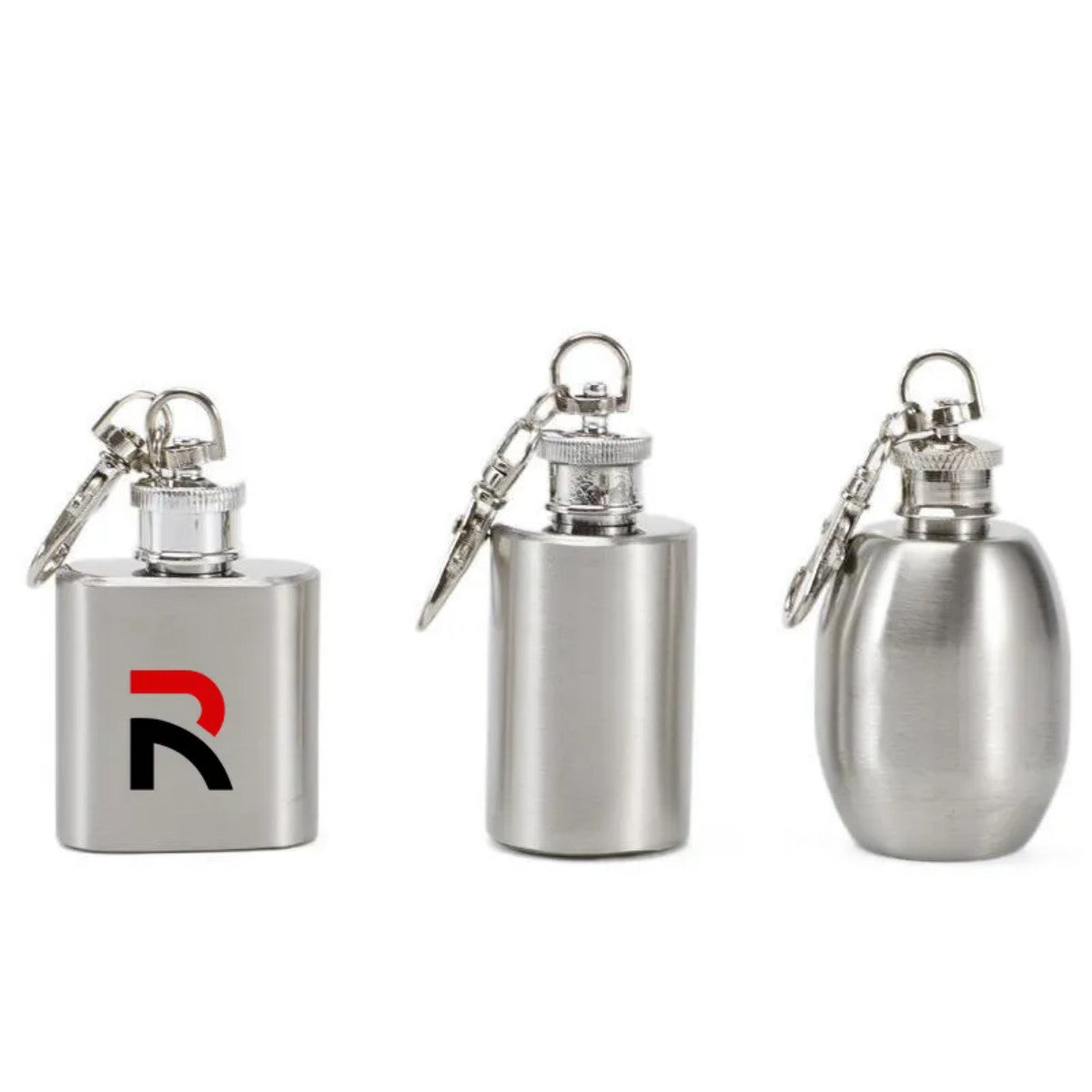 HUPSTL124 1Oz Stainless Steel Flask Bottle With Keychain