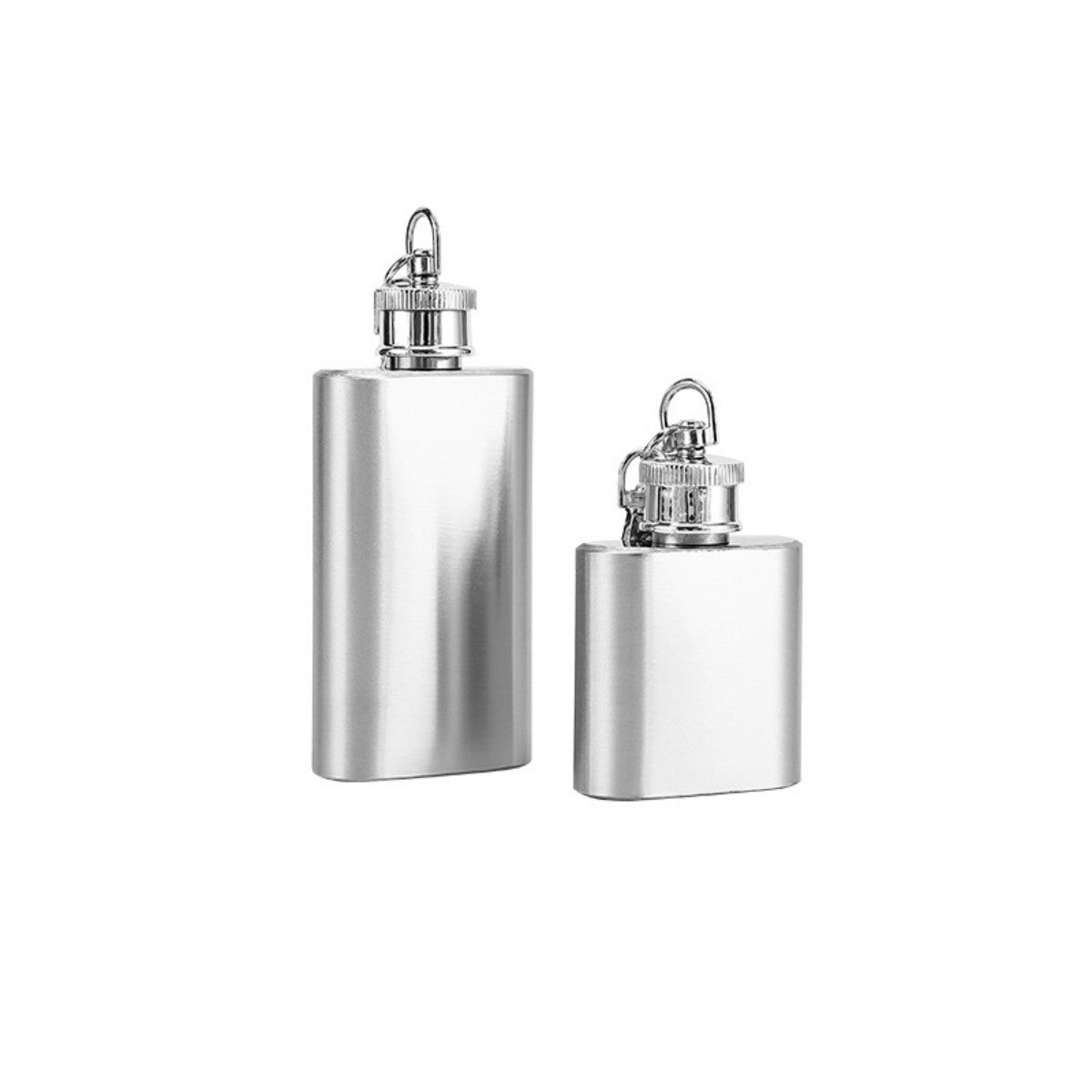HUPSTL124 1Oz Stainless Steel Flask Bottle With Keychain