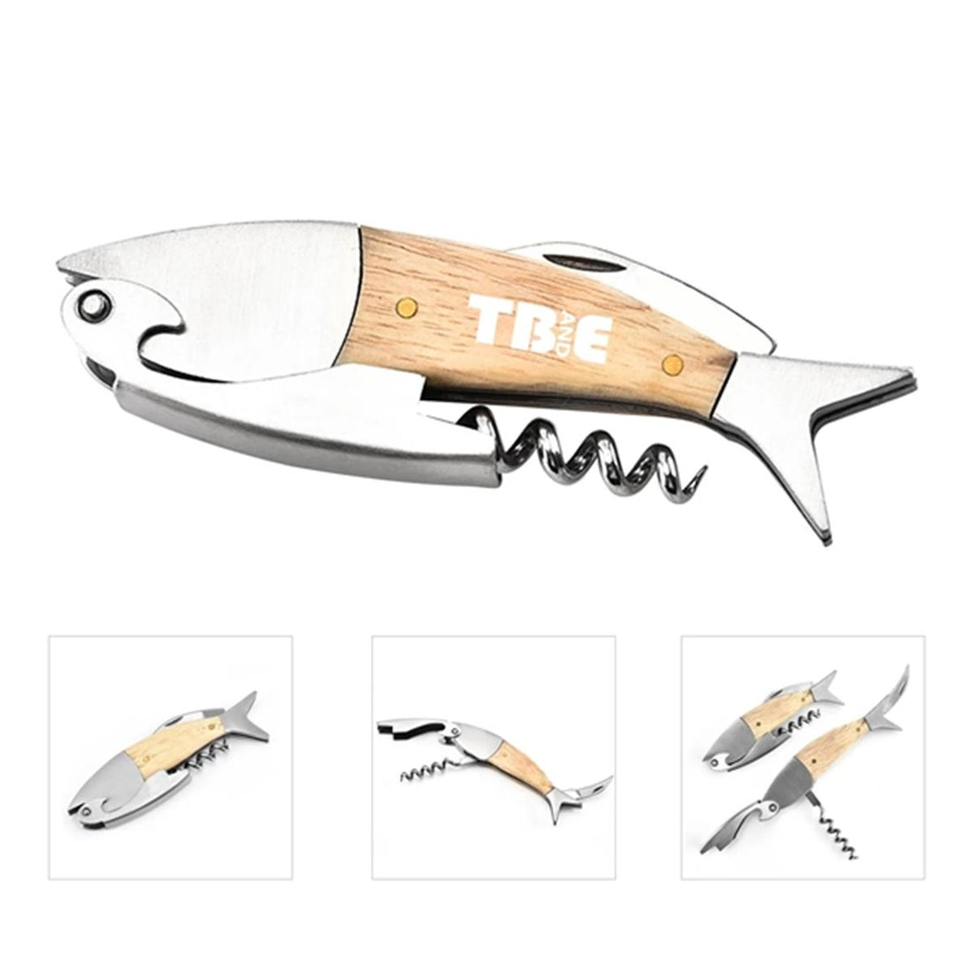 HUPSTL129 Lightwood Fish Corkscrew