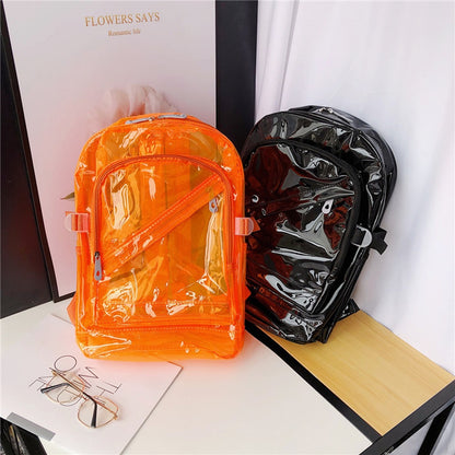 HUPSTL141 PVC Clear Plastic Daily Backpack