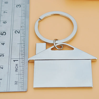 HUPSTL142 House Shaped Metal Keyring