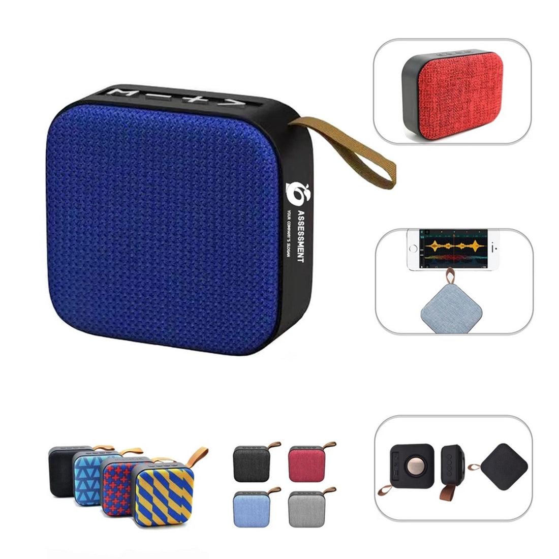 HUPSTL149 Fabric Portable Wireless Speaker With Carry Strap