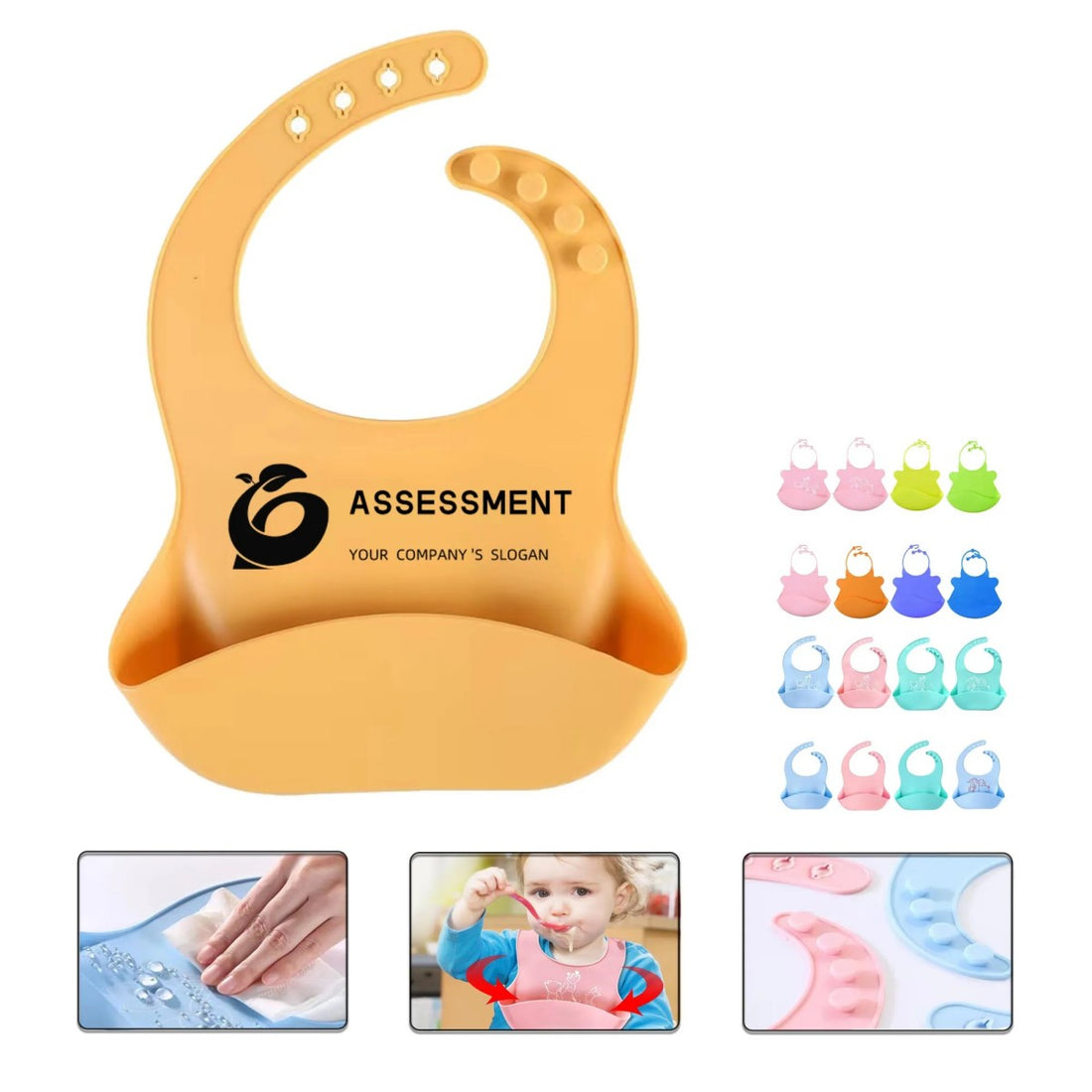 HUPSTL156 Soft Silicone Baby Bib