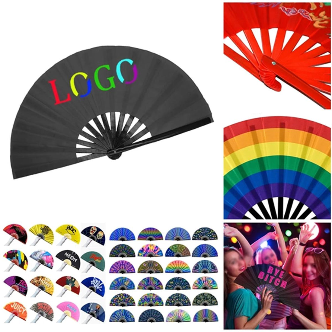HUPSTL162 High-quality Folding Hand Fans