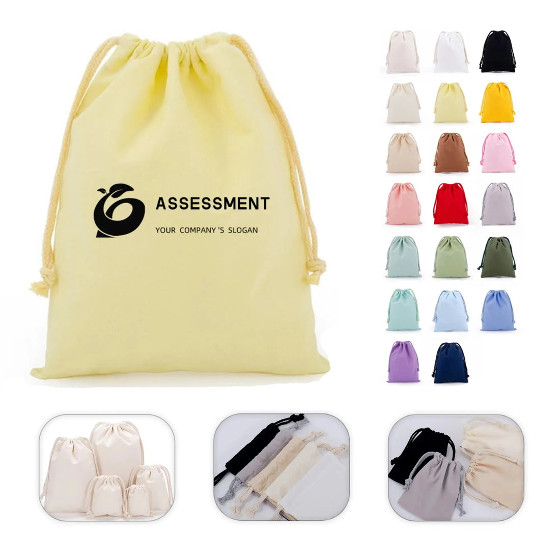 HUPSTL170 Canvas bag backpack Drawstring Closure