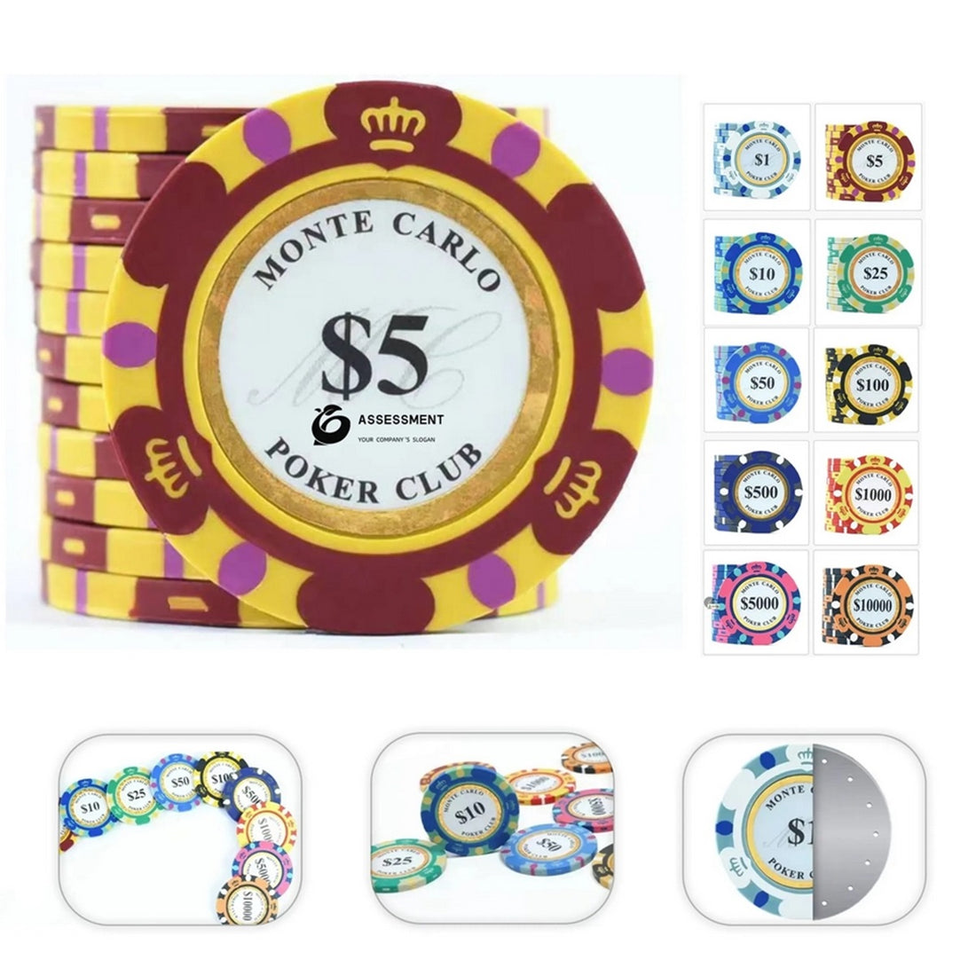 HUPSTL175 Casino Poker Chip