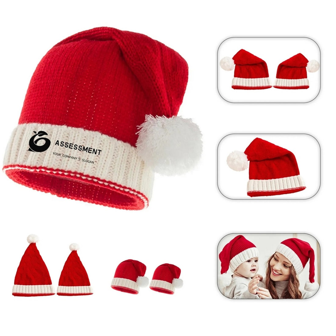 HUPSTL180 Parent Child Christmas Knitted Hat