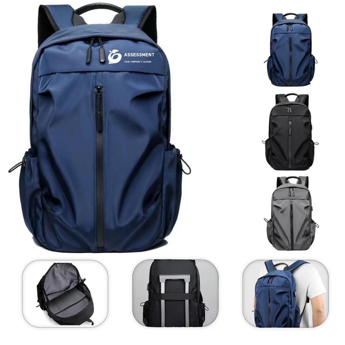 HUPSTL181 Usb Charging Water Resistant Laptop Backpack