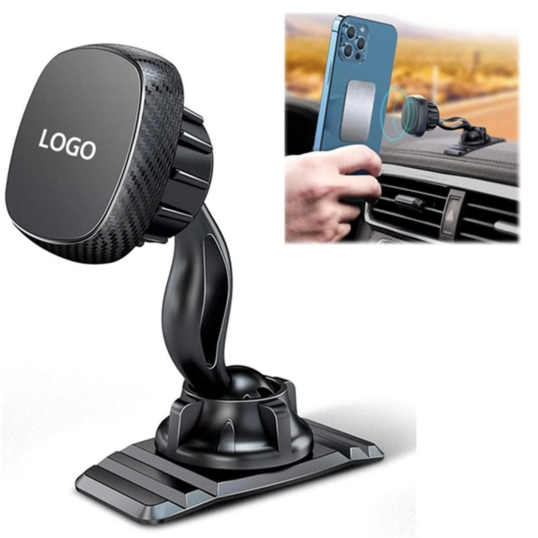 HUPSTL190 Hands-Free Stand Magnetic Mount Phone Holder For Car