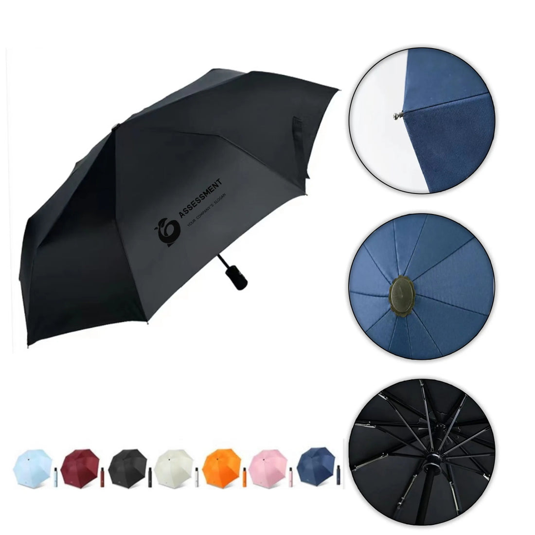 HUPSTL191 Folding Sun Rain Umbrella