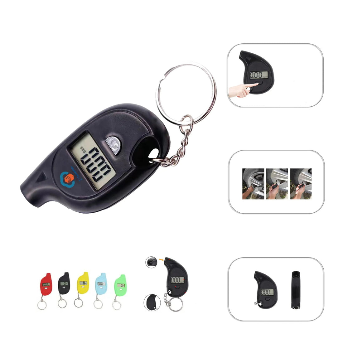 HUPSTL192 Mini Digital Tire Pressure Gauge With Key Chain