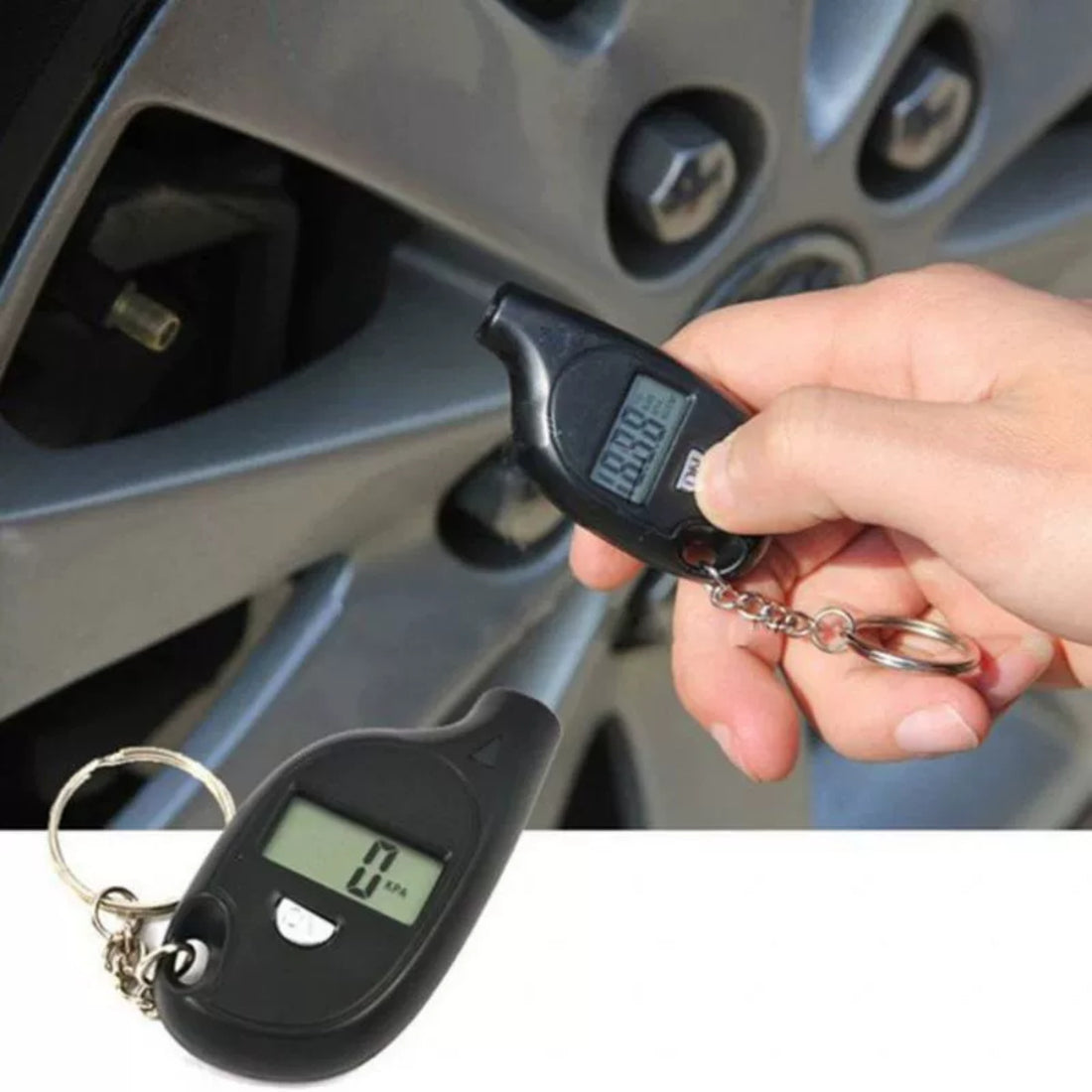 HUPSTL192 Mini Digital Tire Pressure Gauge With Key Chain
