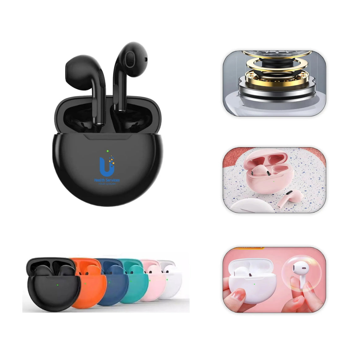 HUPSTL193 Wireless Ear Buds With Charging Case