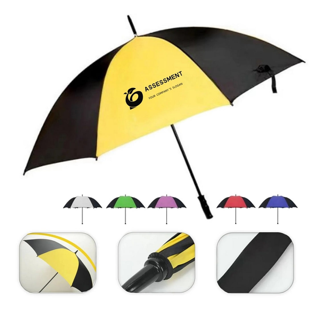 HUPSTL212 Manual Straight Long Handle Golf Umbrella