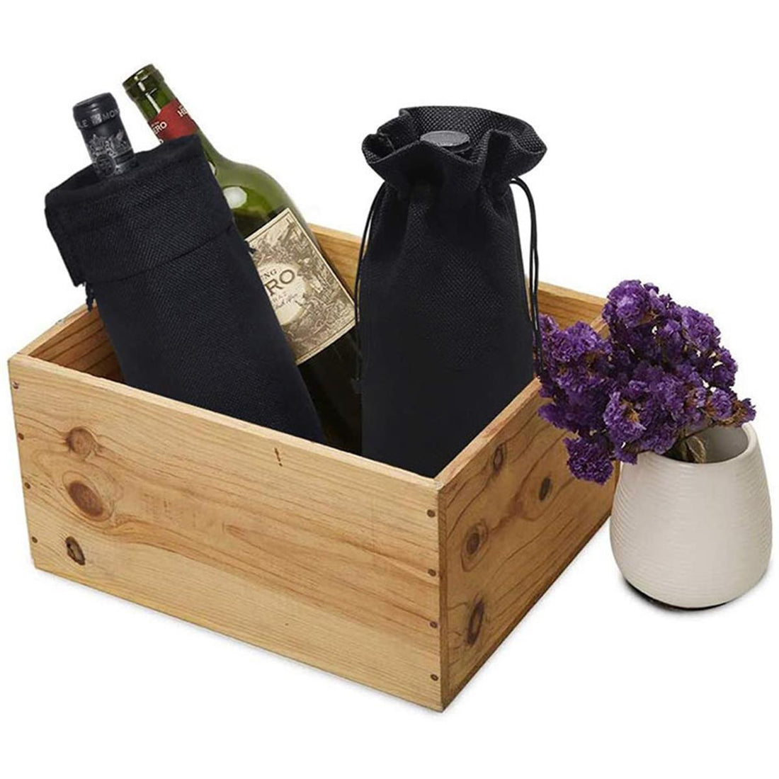 HUPSTL224 Single Bottle Canvas Bag