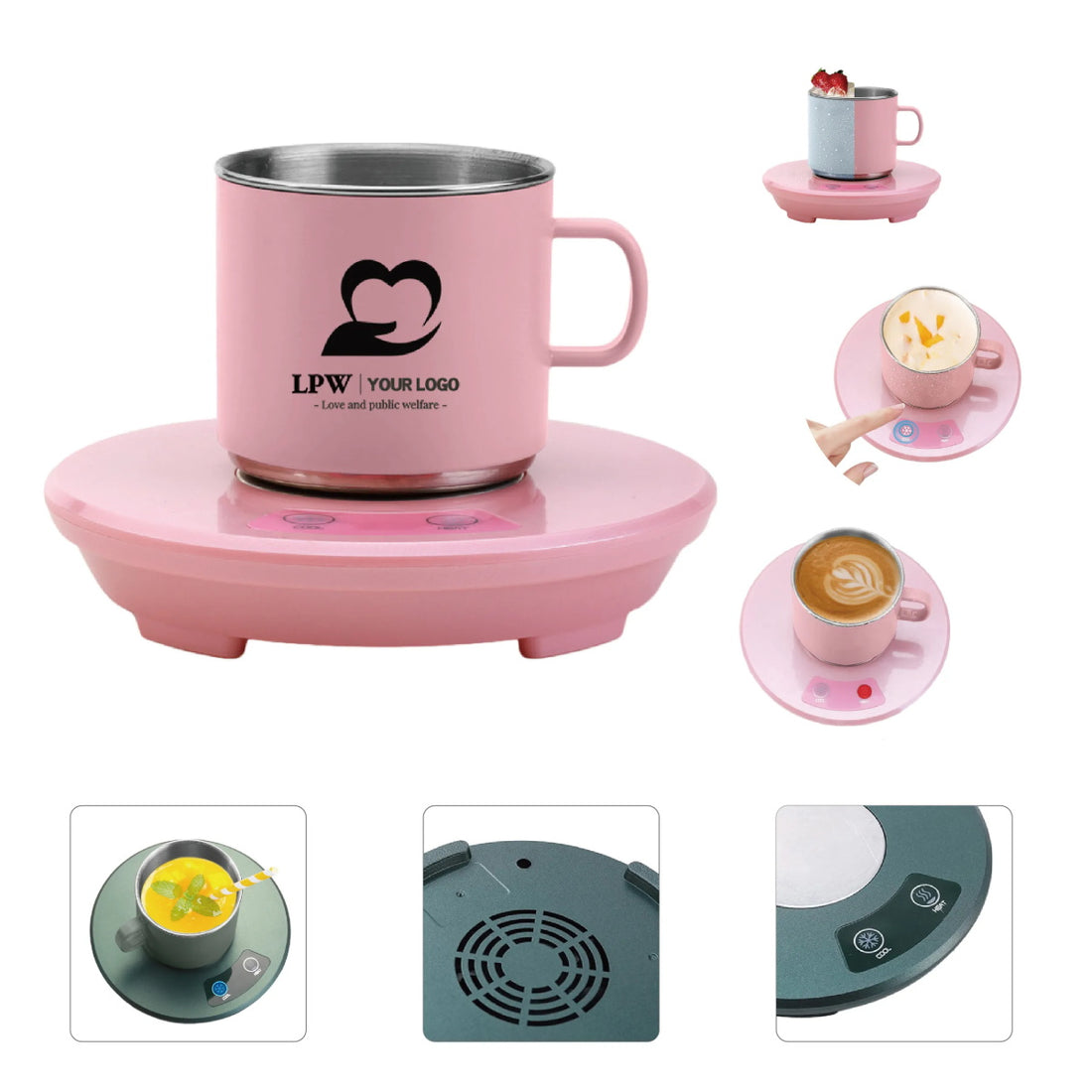 HUPSTL225 Usb Cooling &amp; Heating Coaster Cup Mat For Home Office Use
