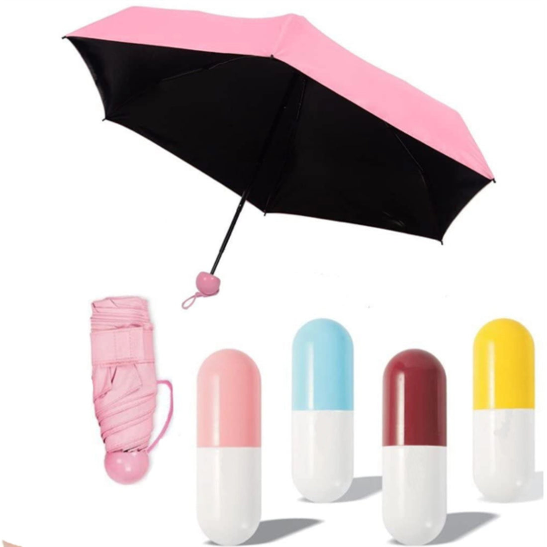 HUPSTL228 Portable Travel Ultra Mini Pocket Capsule Umbrella