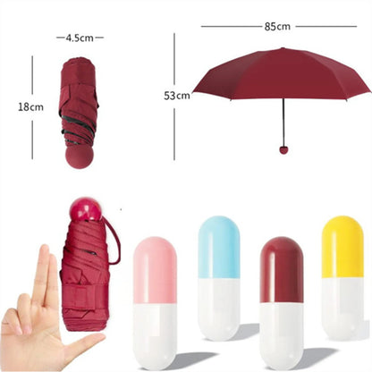 HUPSTL228 Portable Travel Ultra Mini Pocket Capsule Umbrella