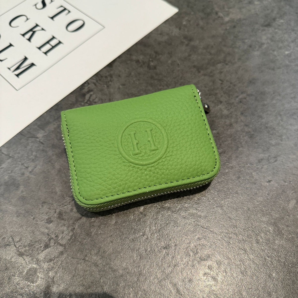 HUPSTL231 Leather Credit Card Wallet with Zipper